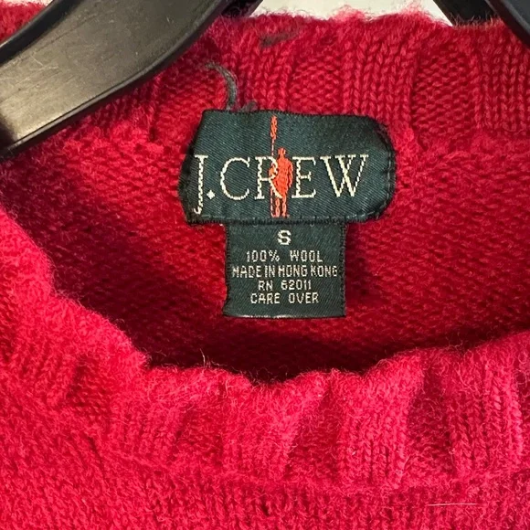 J. Crew Vibrant Red Crewneck Sweater Sm - Picture 2 of 4